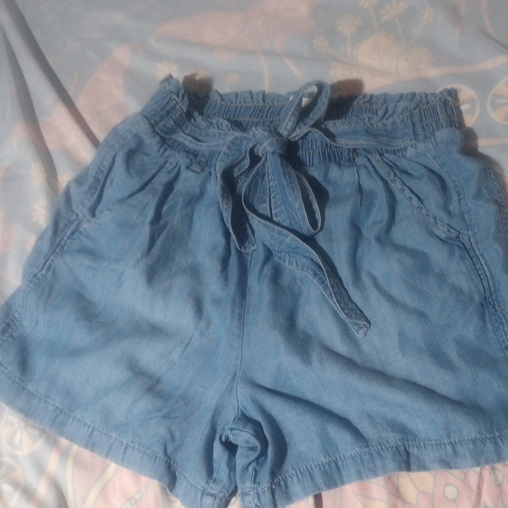 Knox Rose High Waist Blue Shorts